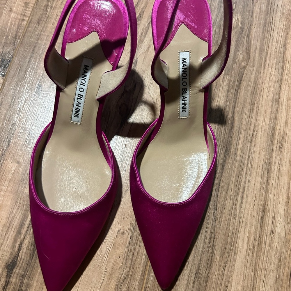 Manolo Blahnik Carolyne 70 Satin - Picture 2 of 6